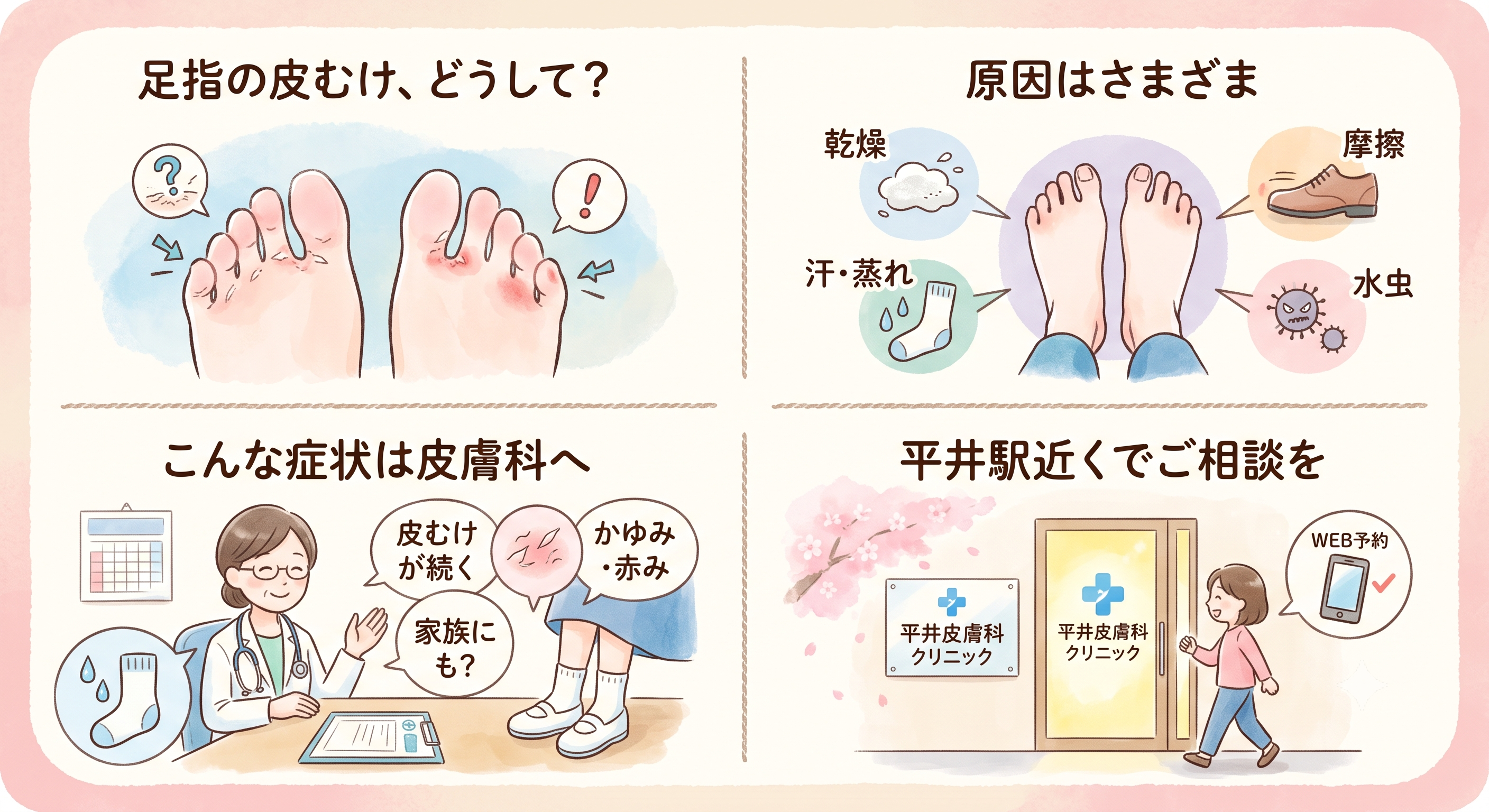 足指皮むけ