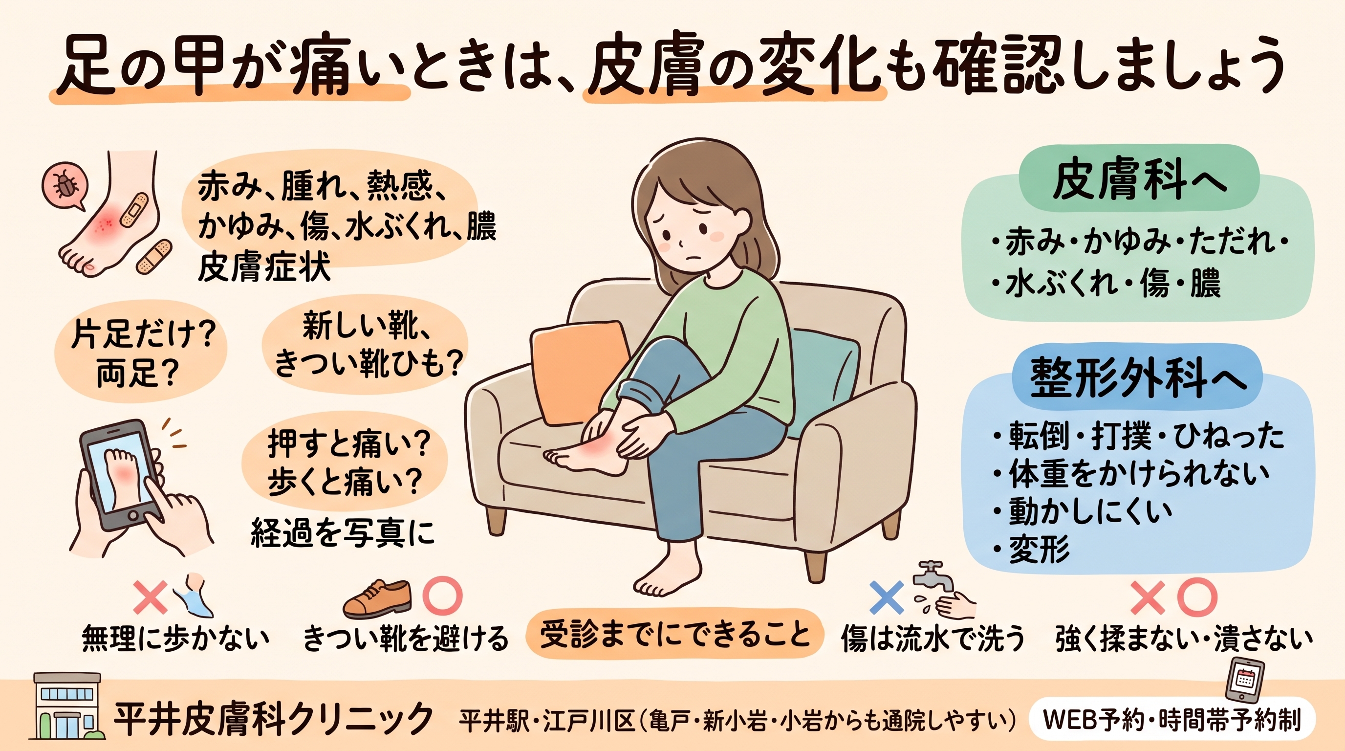 足の甲が痛い