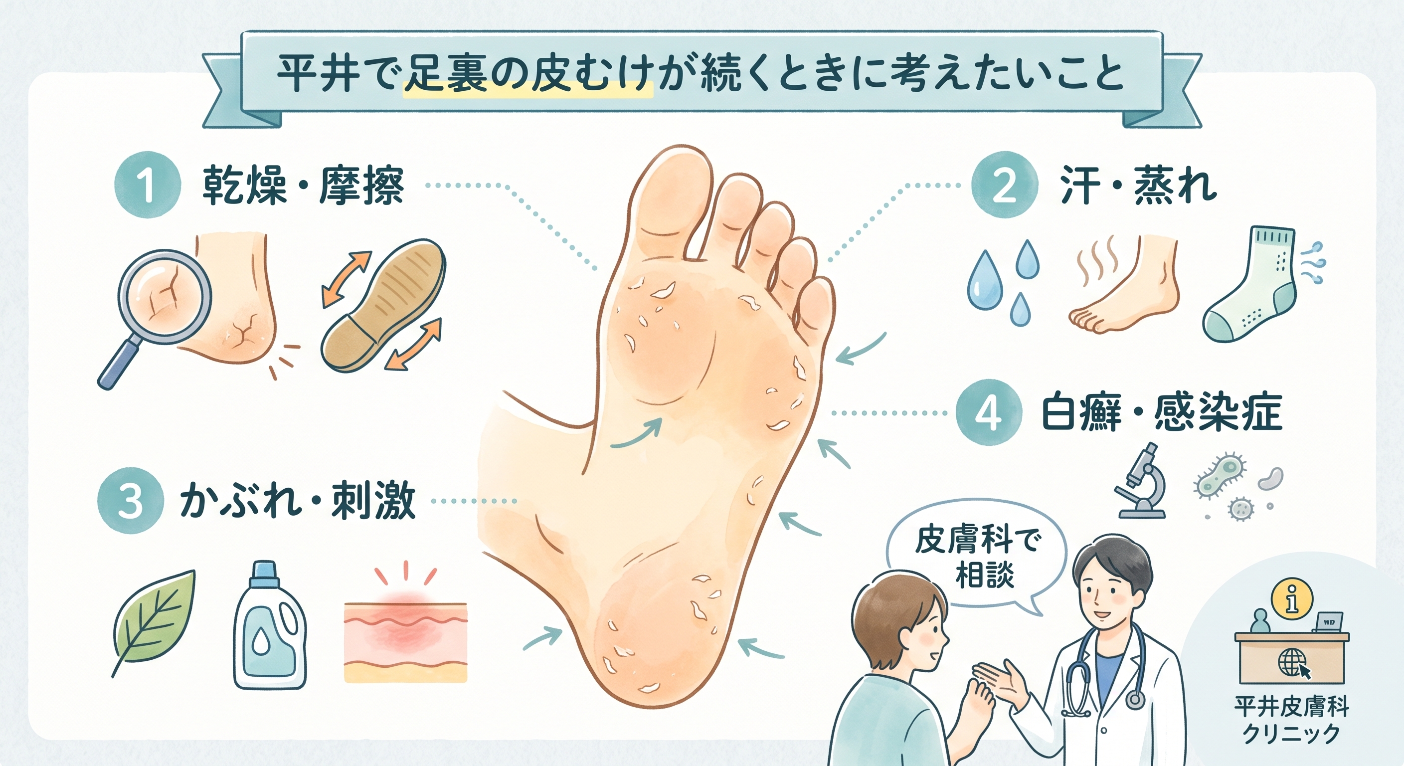 足裏の皮むけ