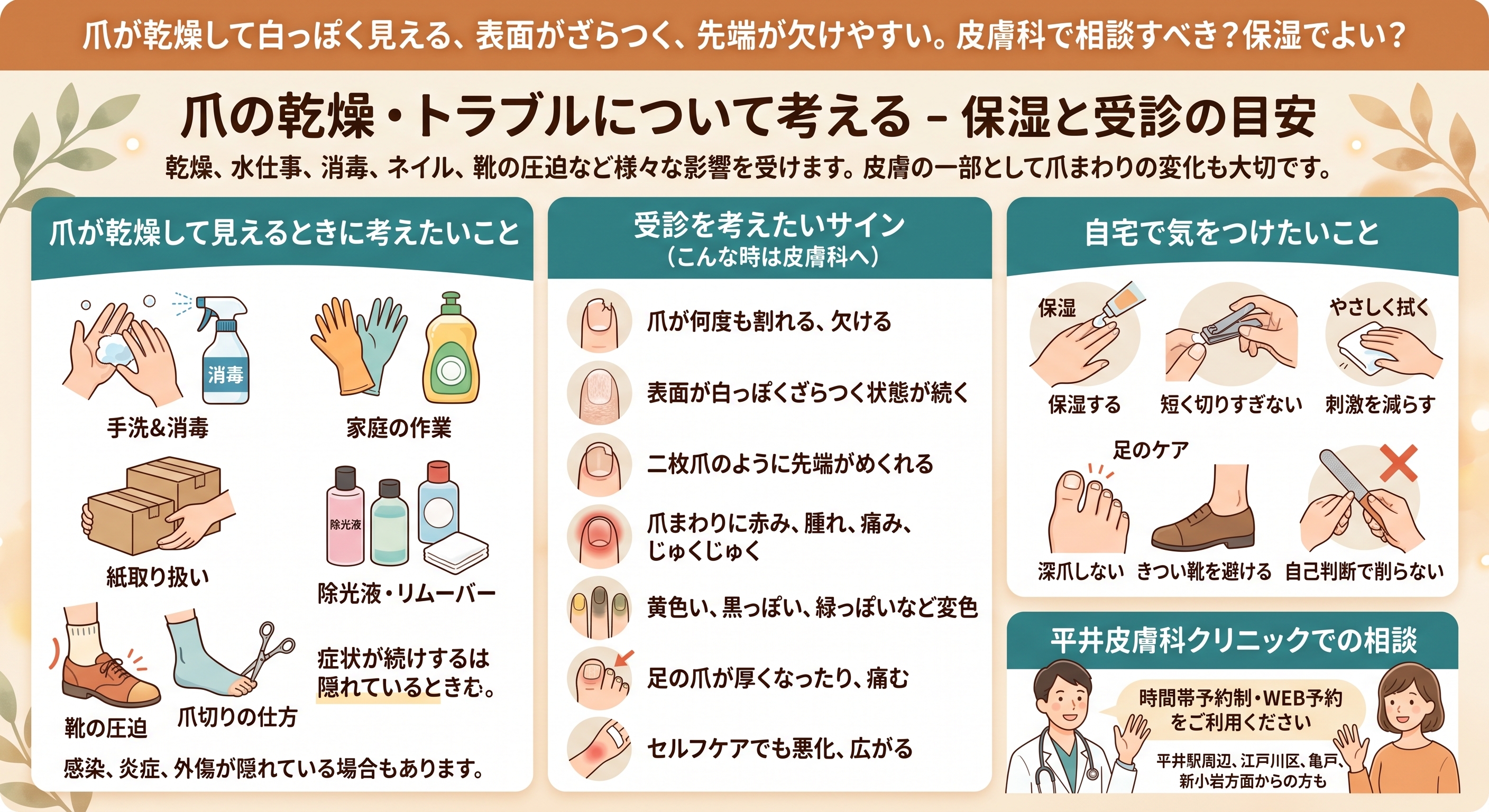 爪乾燥