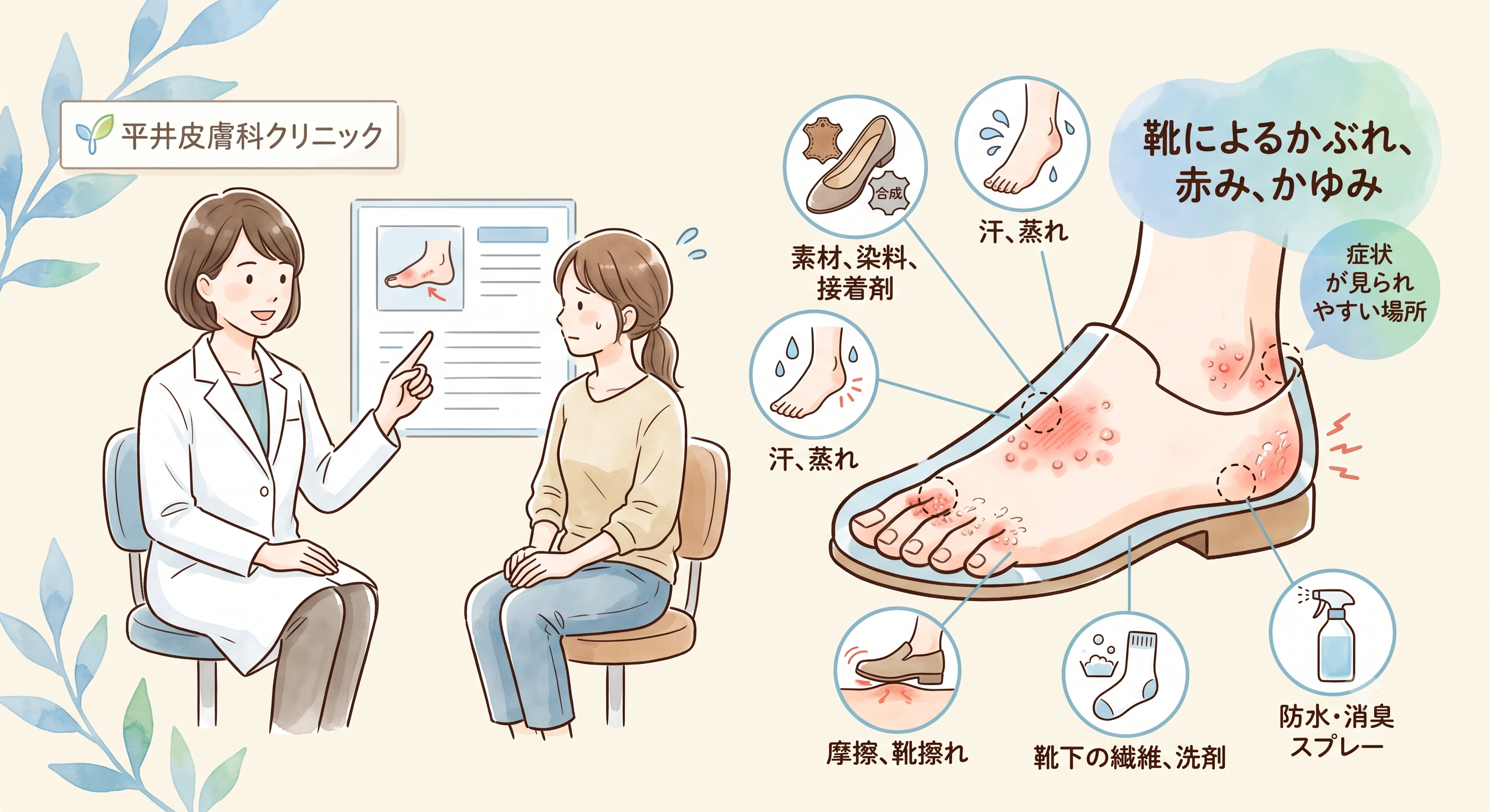 靴による足かぶれ