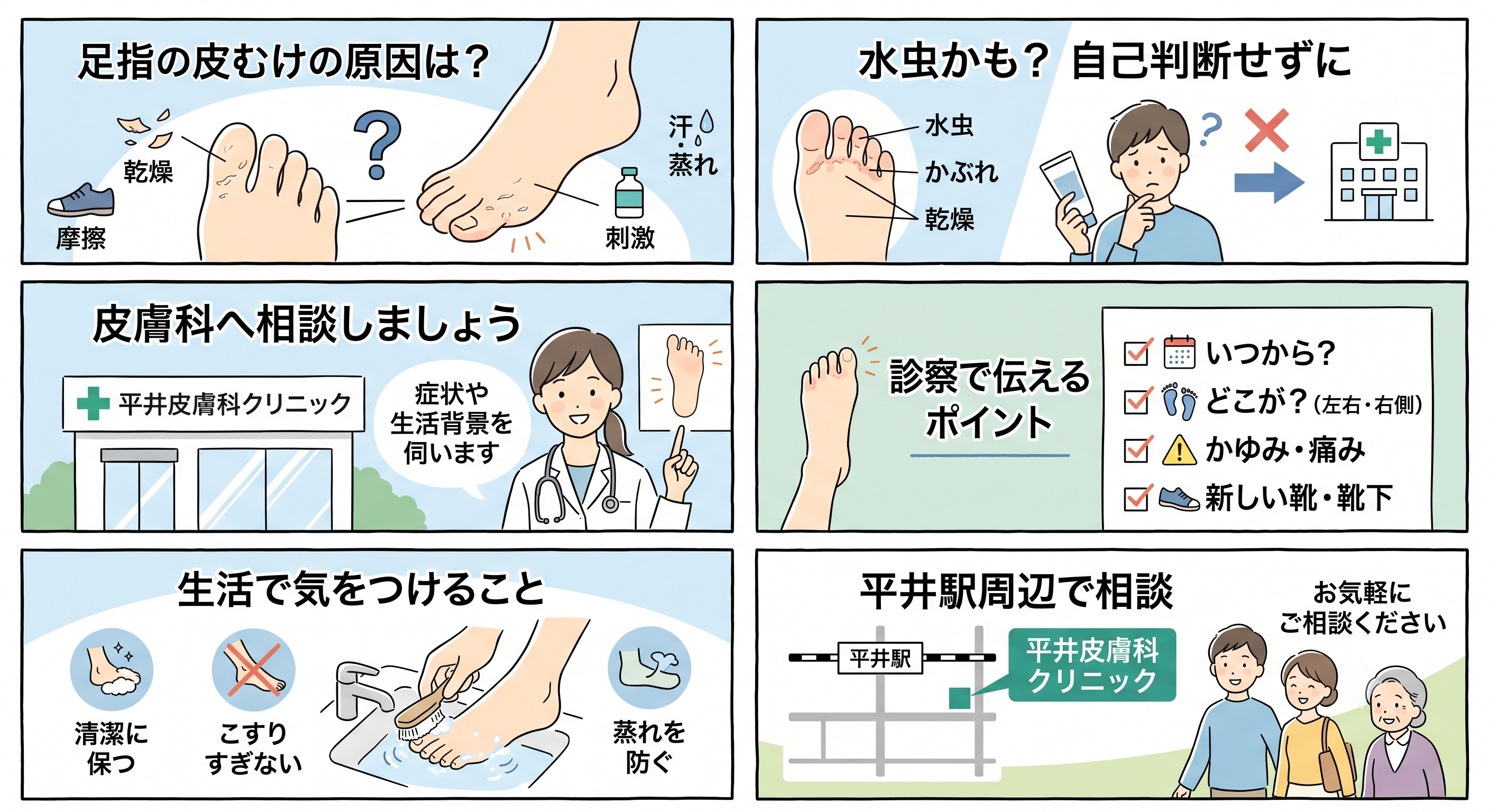 足趾かわむけ