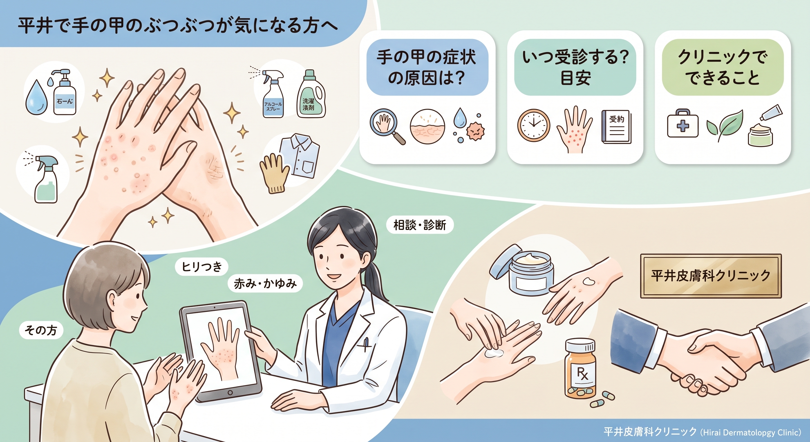 手の甲のブツブツ
